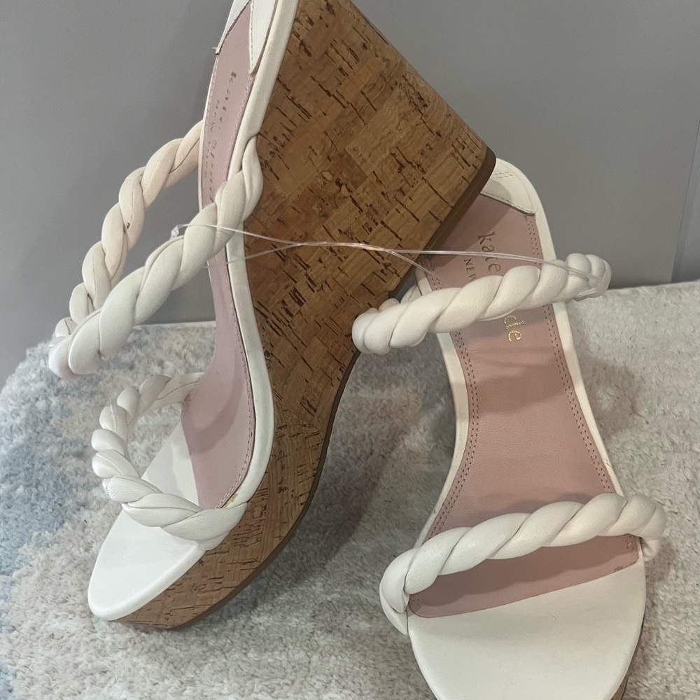 kate spade Women's white Braided Sandals - Picture 10 of 10